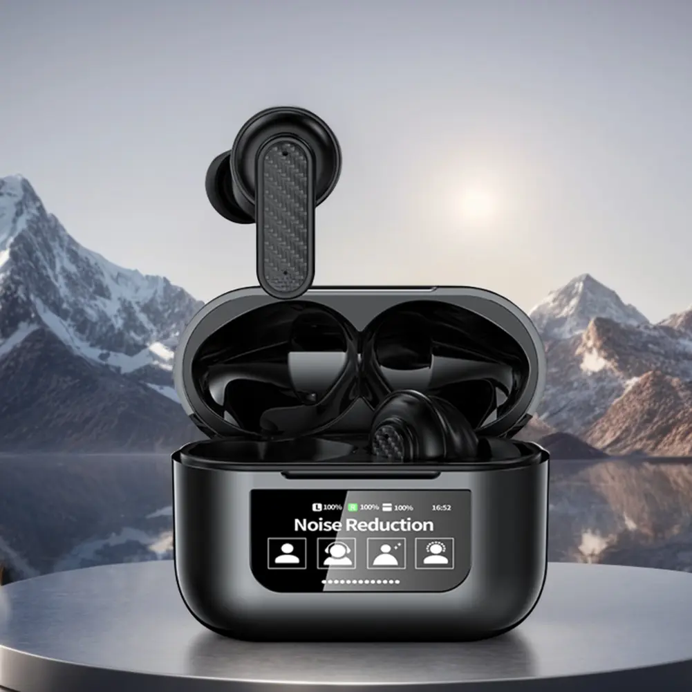 Wireless BT 5.4 Real Time Translator Earbuds Smart Touch Screen Housing 144 Languages Instant Translated Smart Voice Translator