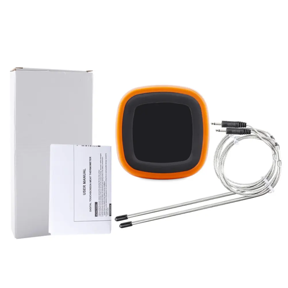Digital Meat Kitchen Thermometer Waterproof Touch Screen Meat Temperature Probe Thermometer with Timer Mode for Grilling Kitchen