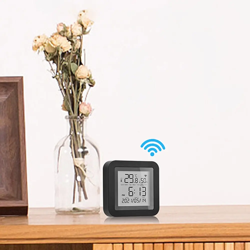 Smart WiFi Hygrometer Thermometer Support Alexa Google Assistant Temperature Humidity Monitor Temperature Humidity Sensor