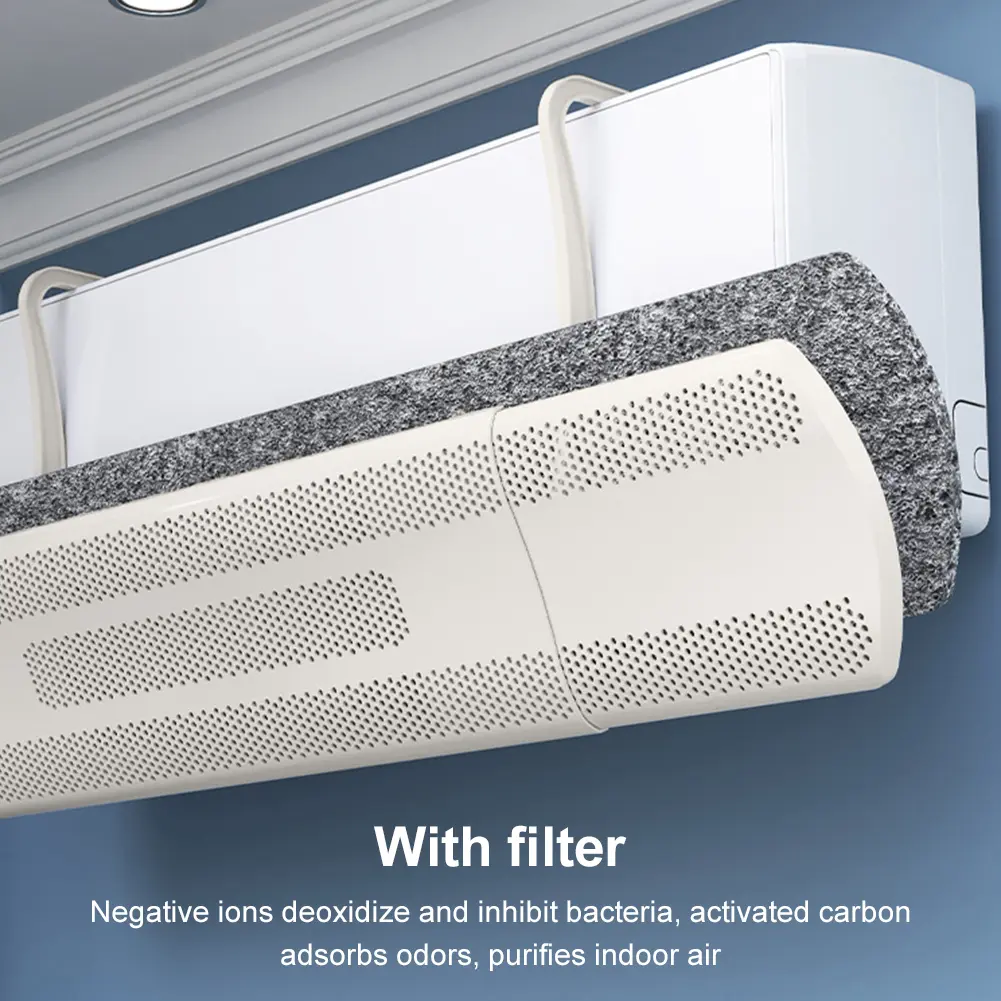 Anti-Direct Blowing Air Conditioning Baffle Air Conditioner Wind Deflector Retractable Hanging Conditioning Guide Cover for Home