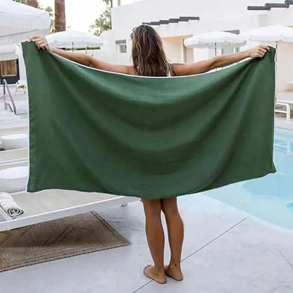 Swiming Pool Quick Dry Bath Towel Magnetic Coral Fleece Absorbent Towel Pool Towel for Swimming Pool Camping Beach Accessories