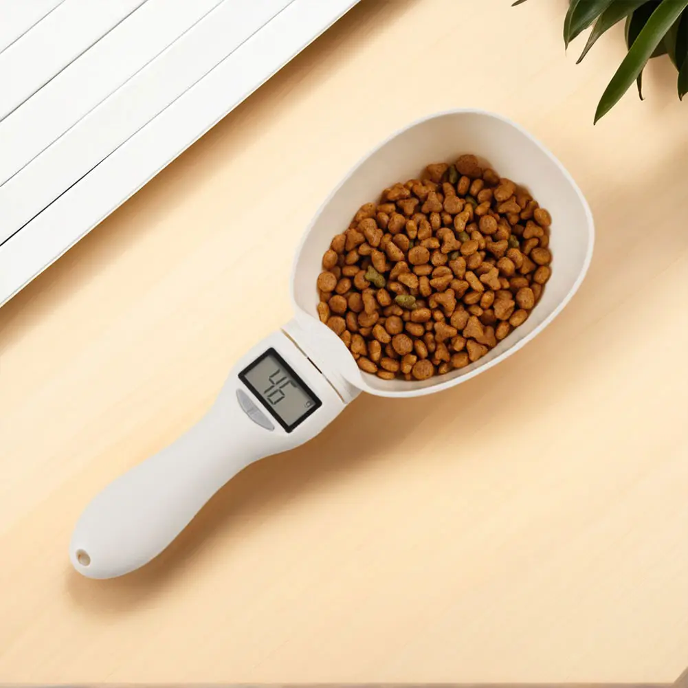 Digital Measuring Spoon Pet Food Scale with LCD Screen Electronic Kitchen Scale for Kitchen Gadgets and Daily Meals
