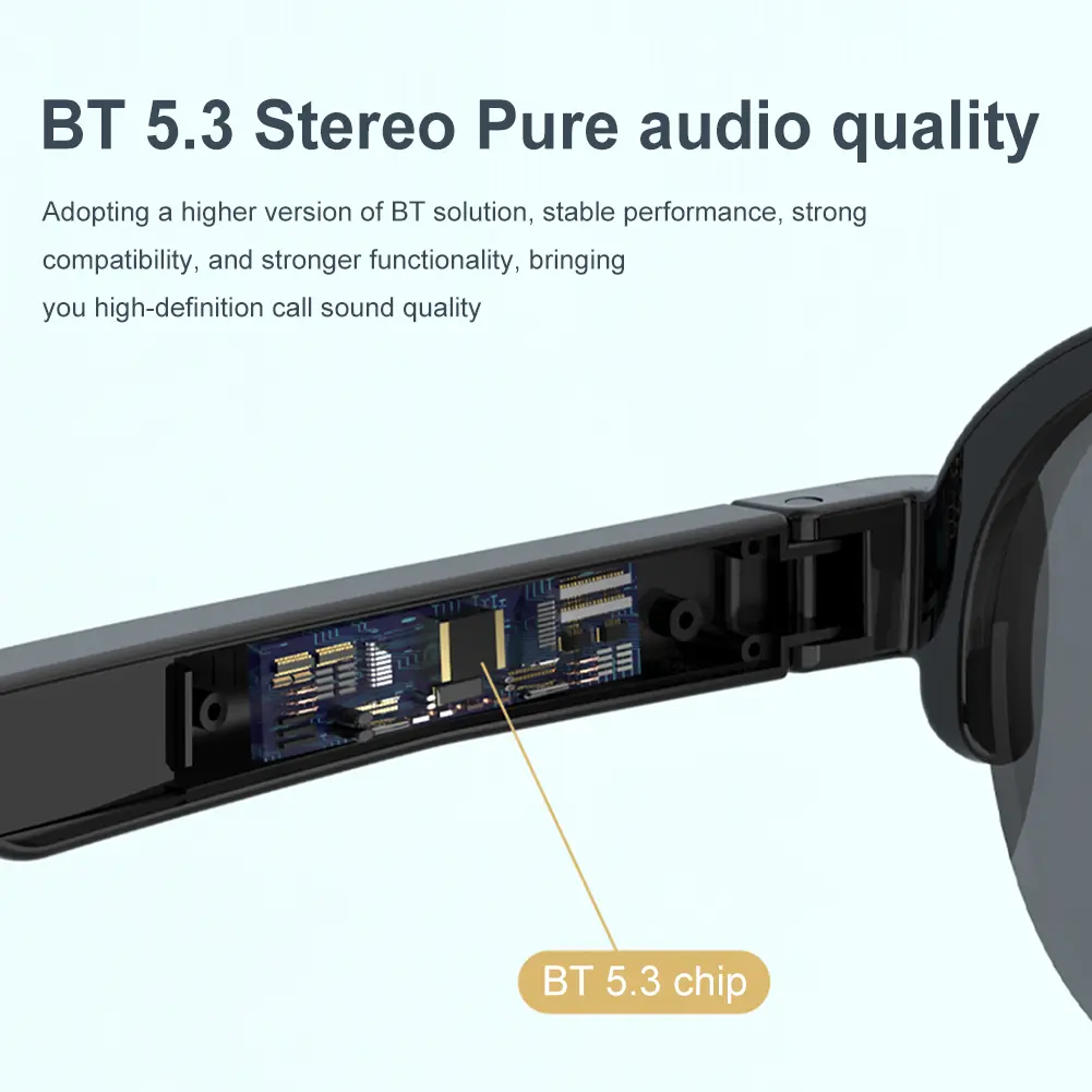 144 Languages Smart Glasses Translator UV Protection Translation Glasses Waterproof Smart Sunglasses Glasses for Android and iOS