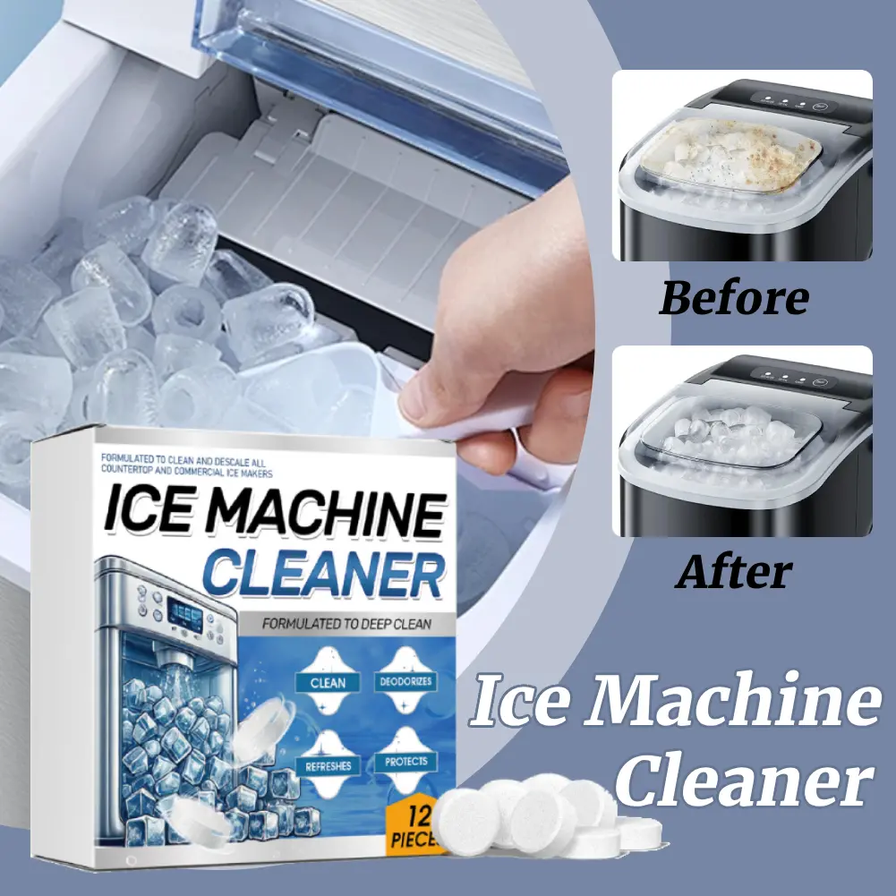 Ice Machine Cleaner Tablets Descaler Removes Limescale and Odors Professional Deodorizing Care Appliance Accessory Stain Removal