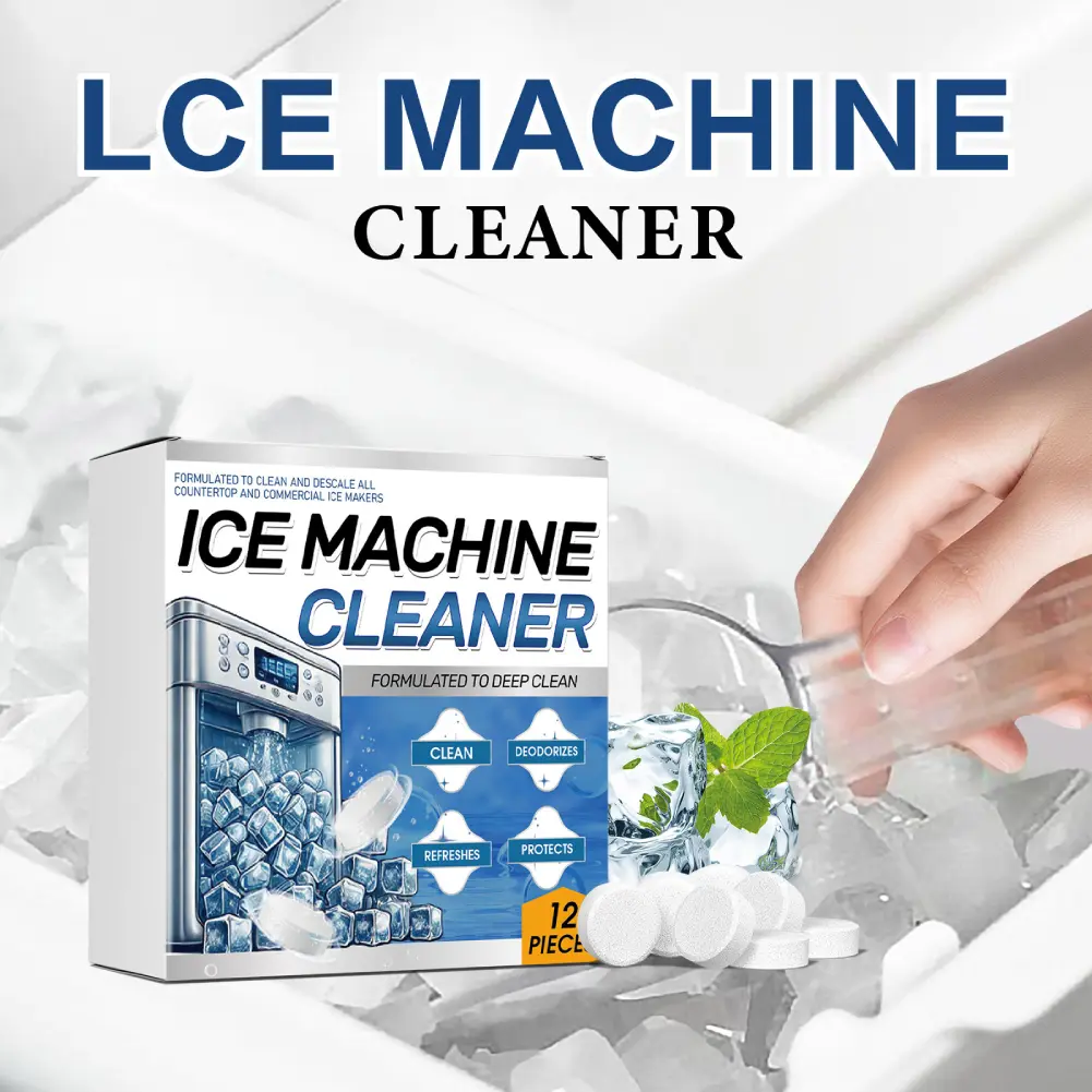 Ice Machine Cleaner Tablets Descaler Removes Limescale and Odors Professional Deodorizing Care Appliance Accessory Stain Removal