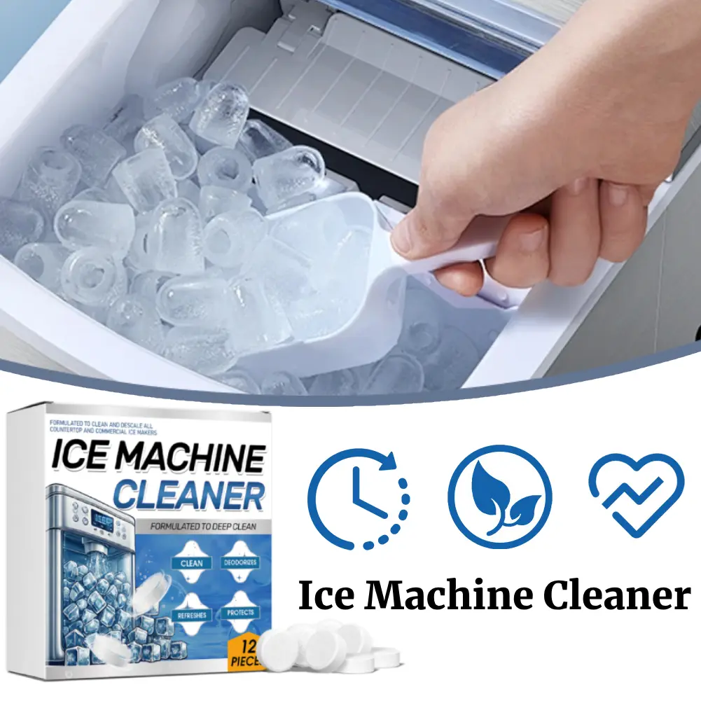 Ice Machine Cleaner Tablets Descaler Removes Limescale and Odors Professional Deodorizing Care Appliance Accessory Stain Removal