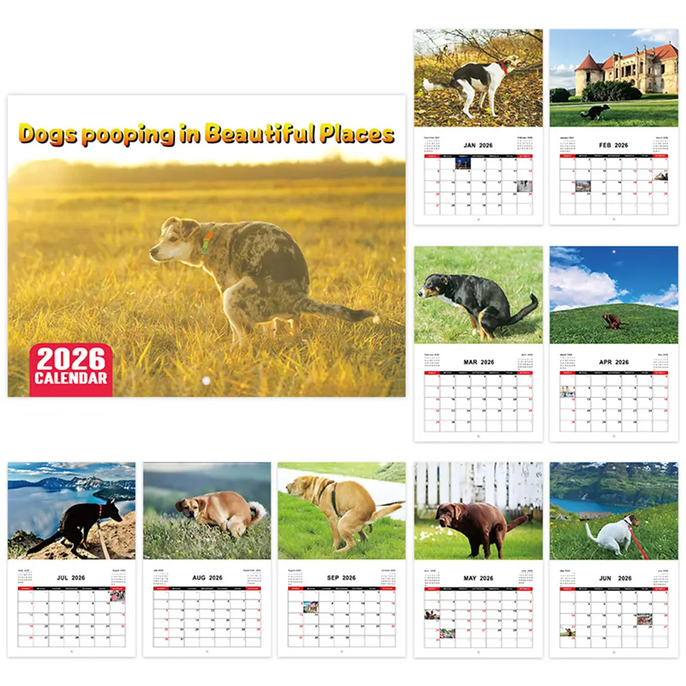 2026 Wall Calendar 12-Month Calendar Year Monthly Planner Agenda Schedule Organizer Funny Animal Calendar for Office Home Gifts