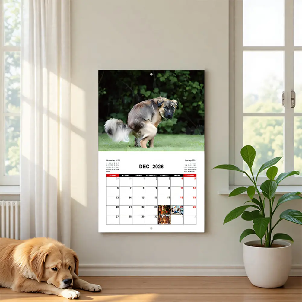 2026 Wall Calendar 12-Month Calendar Year Monthly Planner Agenda Schedule Organizer Funny Animal Calendar for Office Home Gifts