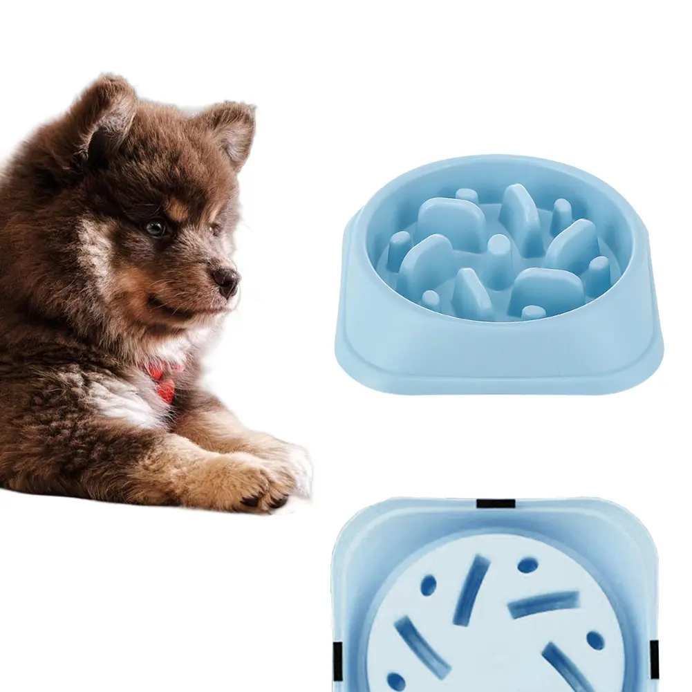 Pet Dog Slow Feeder Bowl Anti Choking Slow Feeder Dish Bowl Non-Slip Puzzle Dog Food Bowls for Small Dogs and Cats Fast Eaters
