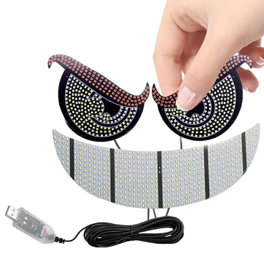 Cars Devil Eyes Light Demon Eye Light USB Plug In Car Eyes LED Light Self Adhesive Auto Warning Light for SUVs Pickups Trucks