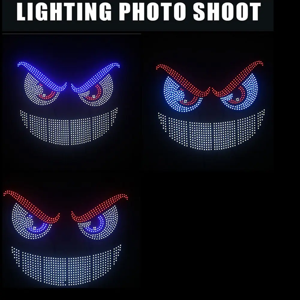 Cars Devil Eyes Light Demon Eye Light USB Plug In Car Eyes LED Light Self Adhesive Auto Warning Light for SUVs Pickups Trucks