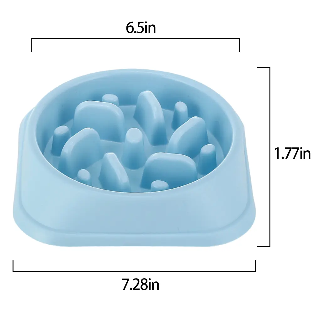 Pet Dog Slow Feeder Bowl Anti Choking Slow Feeder Dish Bowl Non-Slip Puzzle Dog Food Bowls for Small Dogs and Cats Fast Eaters