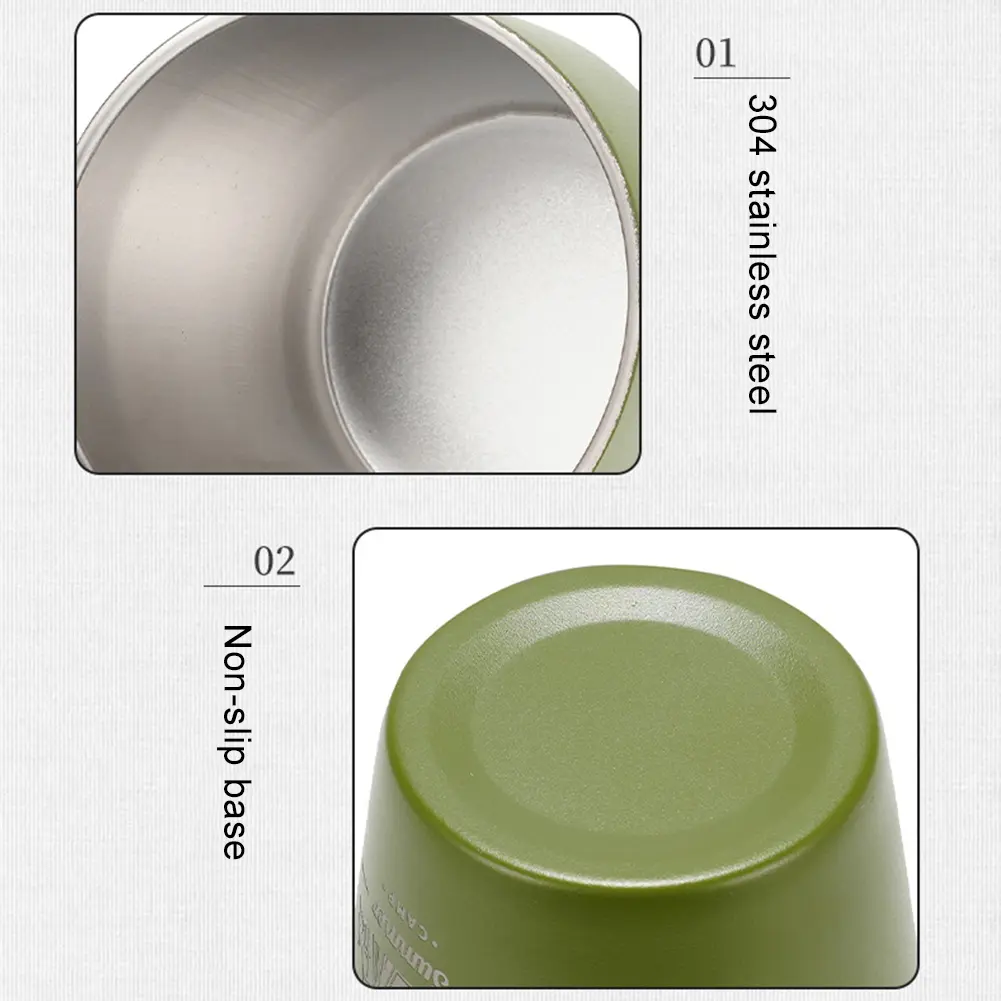 Double Wall Insulated Coffee Cup with Straw 304 Stainless Steel Insulated Water Cup for Travel Hiking