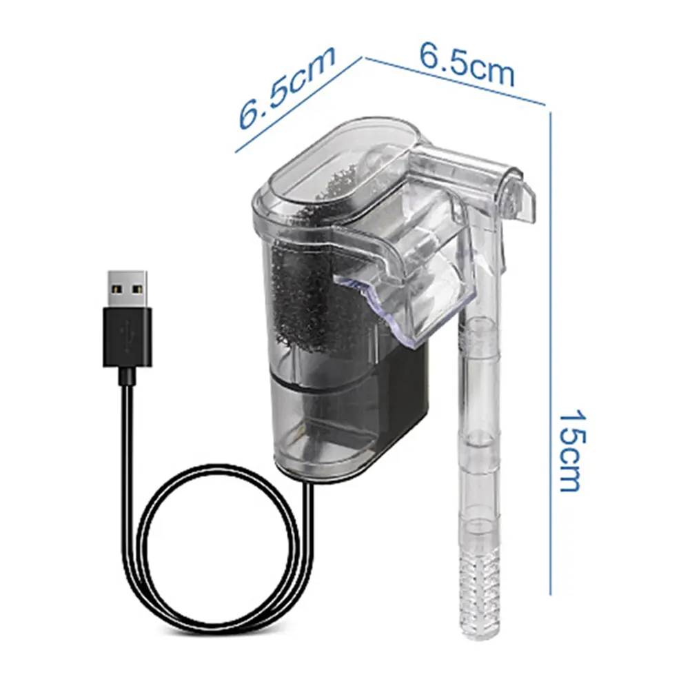 Fish Tank Suspended Filter Aquarium Hang On Filter Adjustable Water Flow Hang Up Filter Water Pump Aquarium Accessories