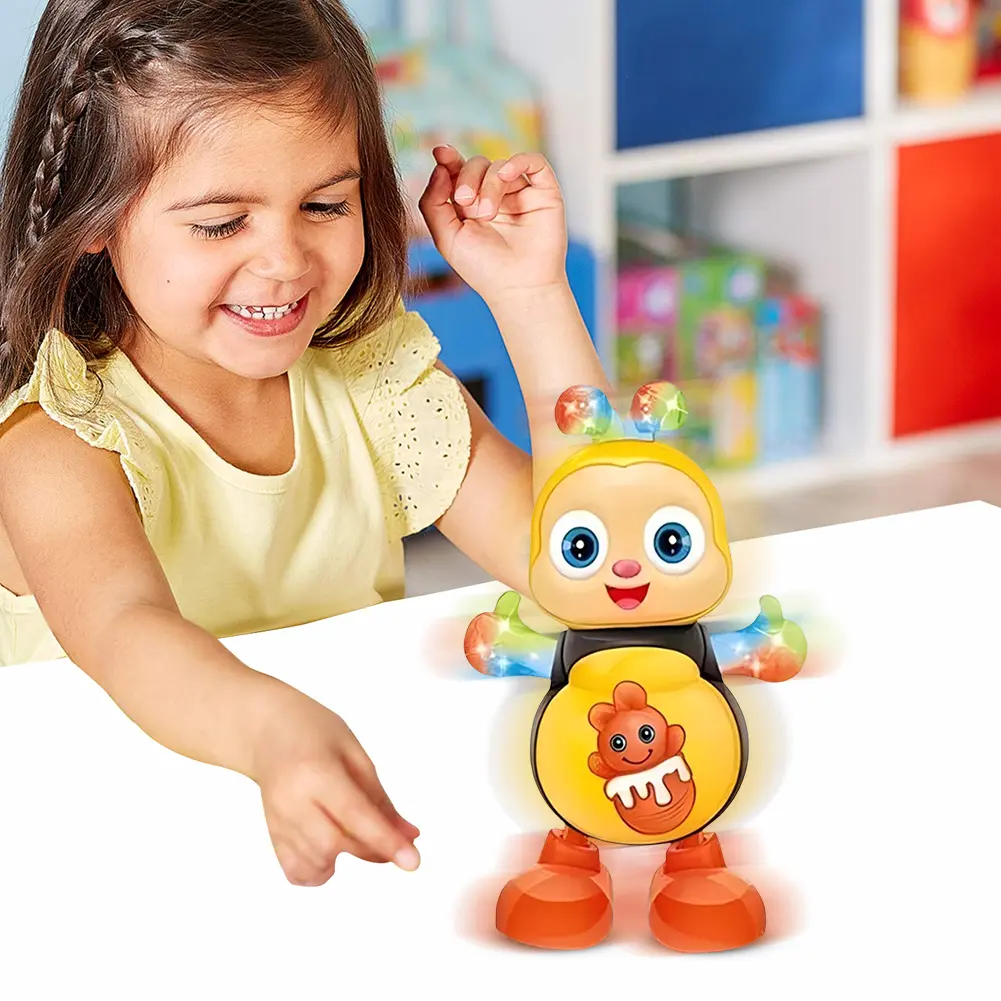 Cartoon Musical Dancing Toy with Lights & Music Interactive Singing Animal for Kids Christmas Birthday Gifts for Boys Girls