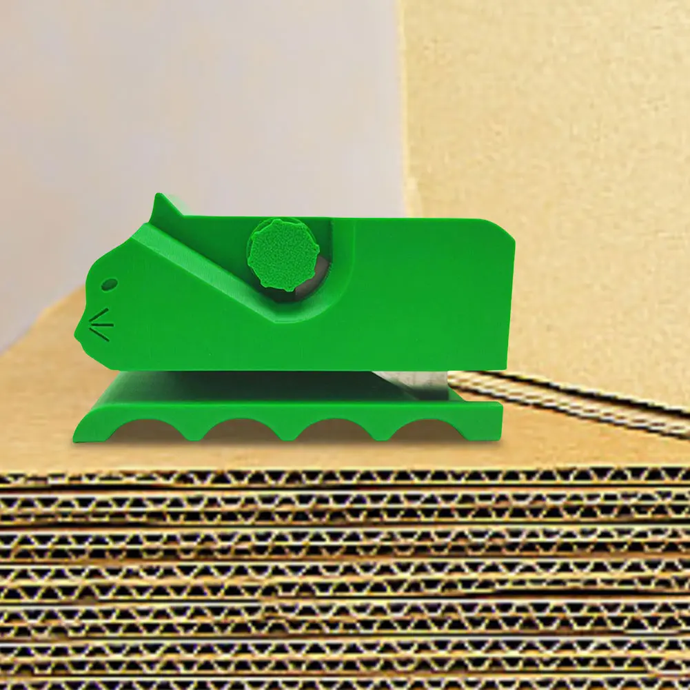 Creative Cardboard Cutter DIY Tool Cardboard Recycle Tool Cartoon 3D Printing Cardboard Strip Stripper Cute Scratcher Cat Suppli