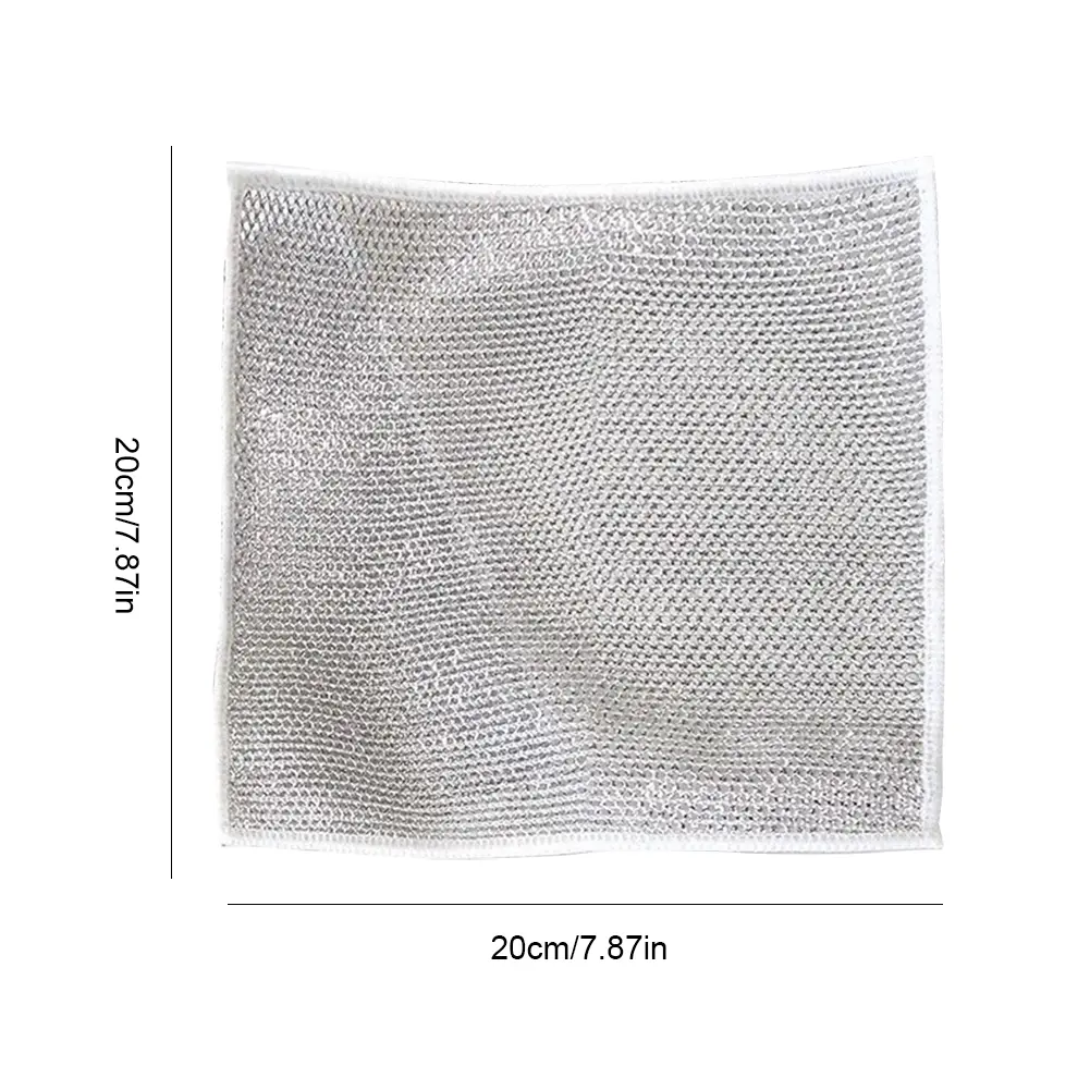 Kitchen Wire Dish Cloths Non-Scratch Cleaning Rags Scrubbing Wire Dishwashing Rag for Dishes Sinks Counter Stove Tops Clean Tool