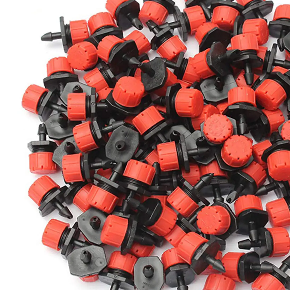 200Pcs 8 Hole Irrigation Dripper 360 Degree Irrigation Sprinkler Garden Micro Drip Irrigation System for Watering System
