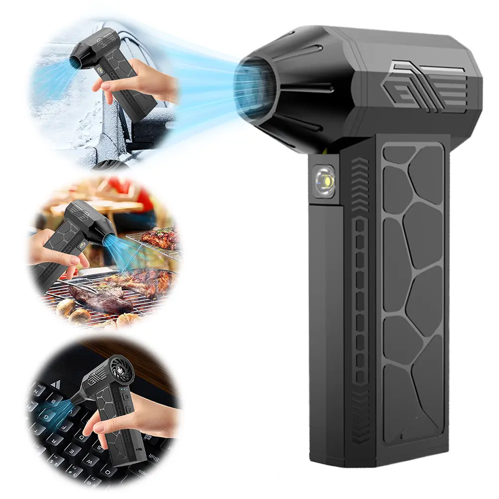 Mini Turbo Jet Fan 130000 RPM Turbo Violent Fan Brushless Motor Powerful Blower Strong Winds 50m/s Handheld Duct Fan