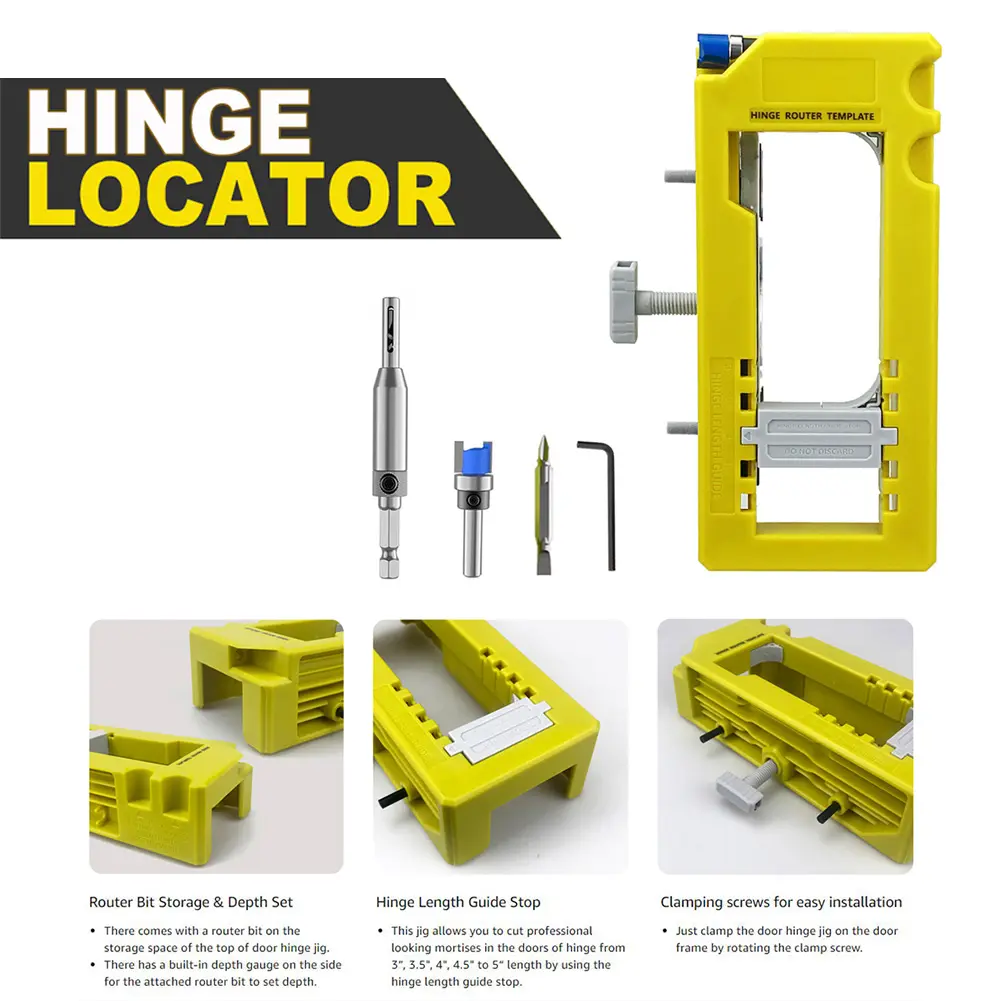 Door Hinge Jig Door Hinge Mortiser Door Hinge Router Template Hinge Tool for Door Hinge From 3Inch To 5Inch Length