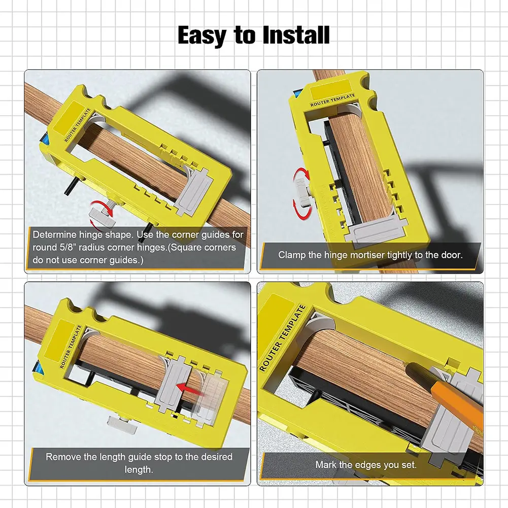 Door Hinge Jig Door Hinge Mortiser Door Hinge Router Template Hinge Tool for Door Hinge From 3Inch To 5Inch Length