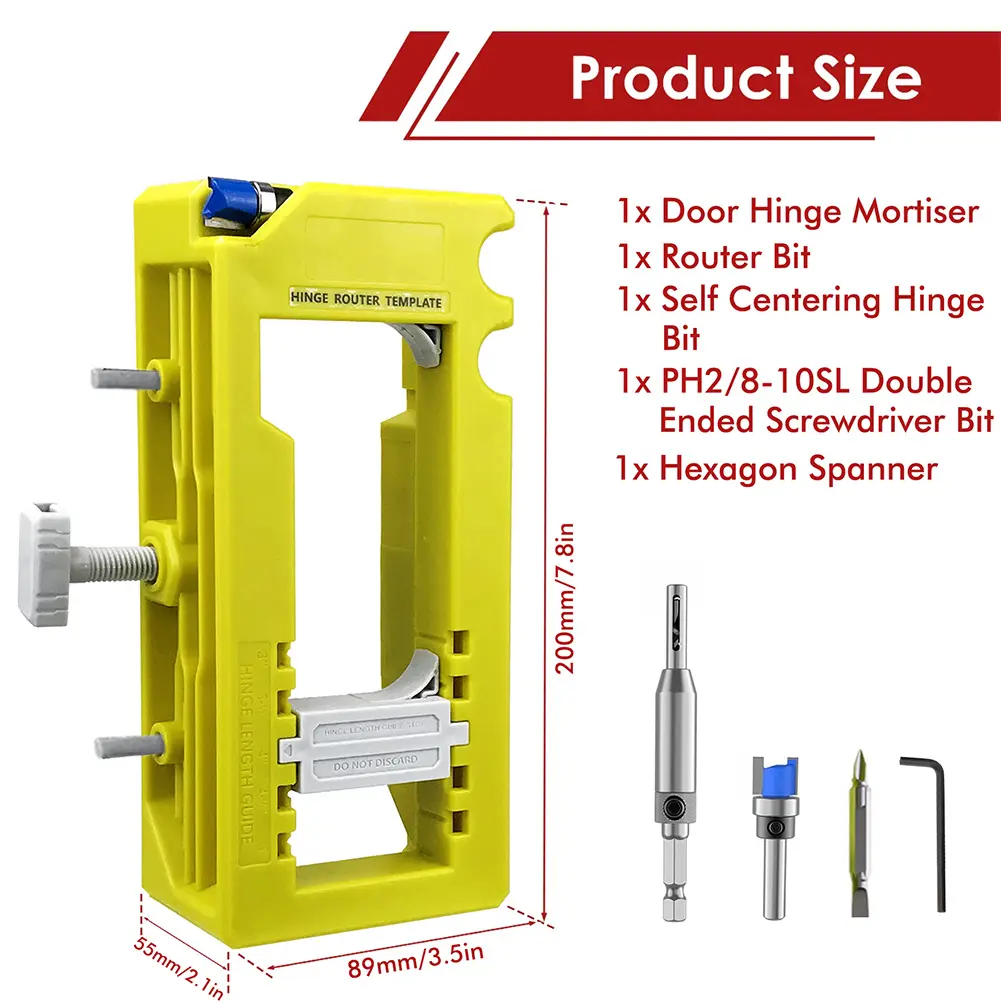 Door Hinge Jig Door Hinge Mortiser Door Hinge Router Template Hinge Tool for Door Hinge From 3Inch To 5Inch Length