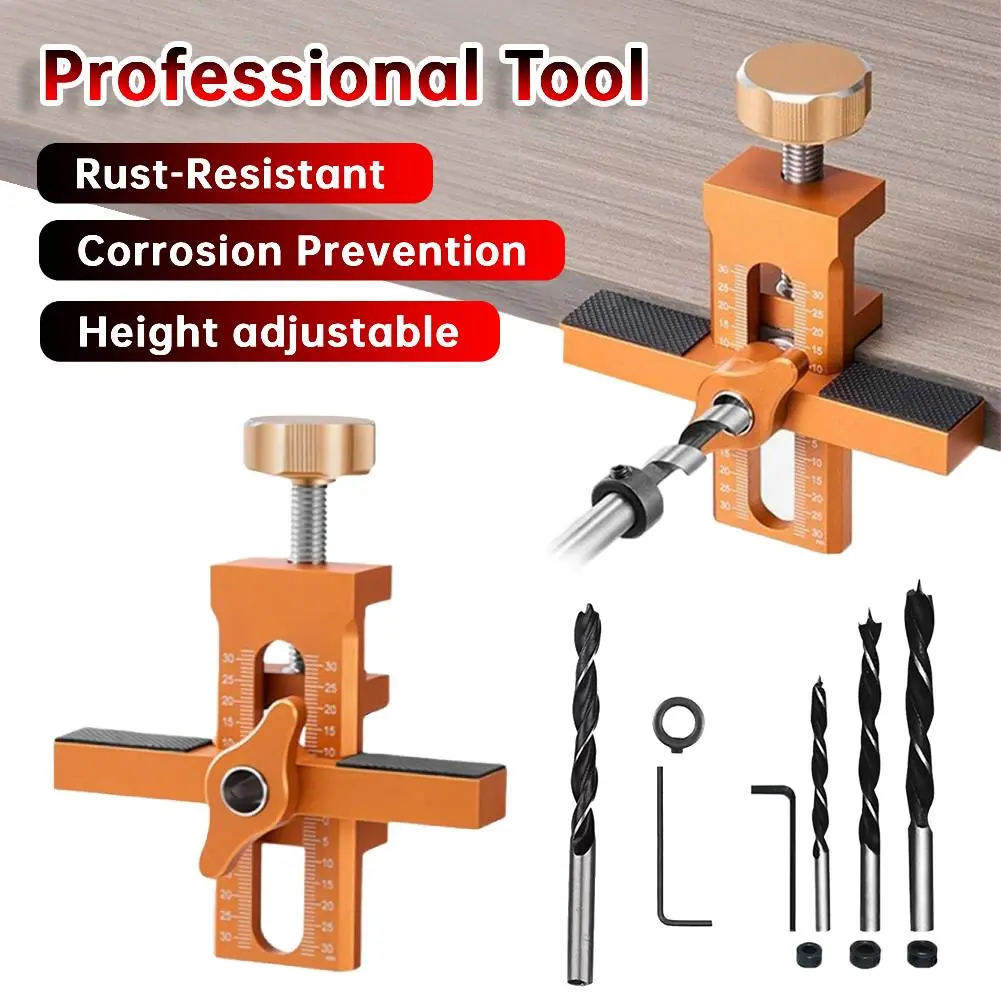 Wardrobe Cabinet Door Panel Installation Jig Rebounder Punched Mounting Jig 2 In 1 Adjustable Quick Closet Door Mount Template T