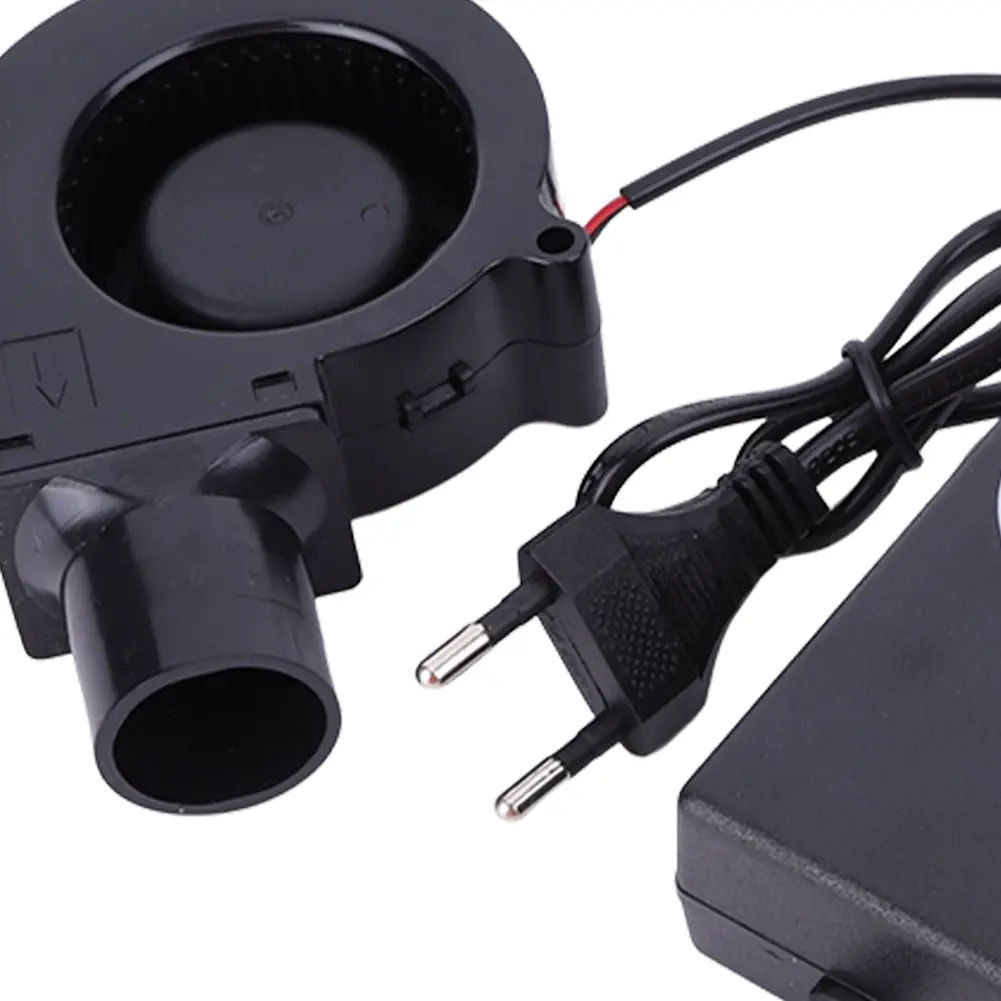 3800RPM Air Blower US/EU Plug DC 12V Barbecue Fan with Variable Speed Controller BBQ Blower Fan for Camping Stove Cooking Fans
