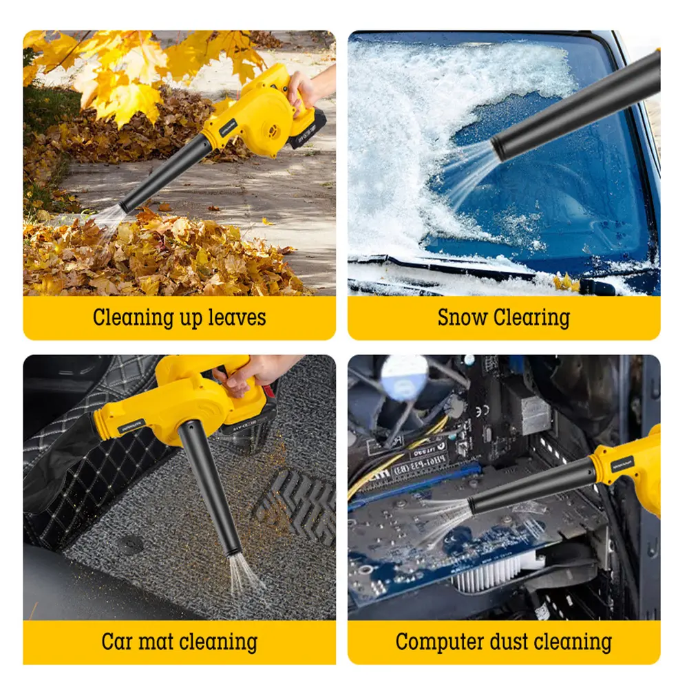 2 in 1 Cordless Electric Air Blower 21000 RPM Computer Dust Collector Vacuum Cleaner Leaf Snow Sweeper Fit Power Tool for Makita