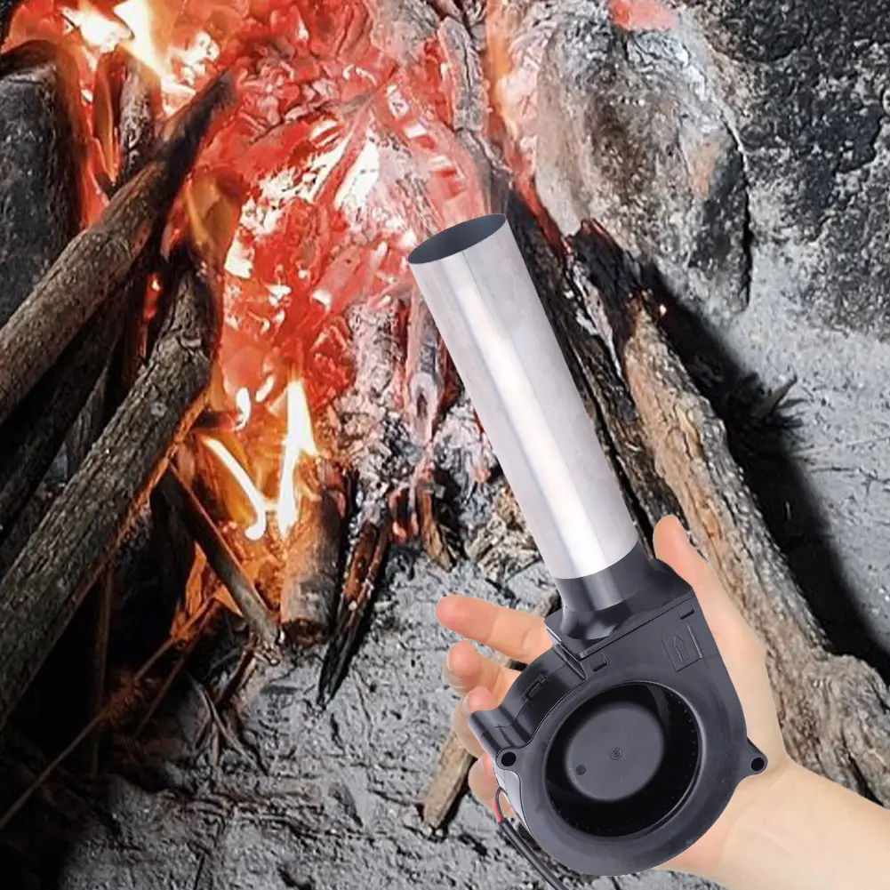 6000RPM BBQ Blower with Variable Speed Controller DC 12V Air Blower Barbecue Fan Blower Fan for Picnic Grill Wood Stove Cooking