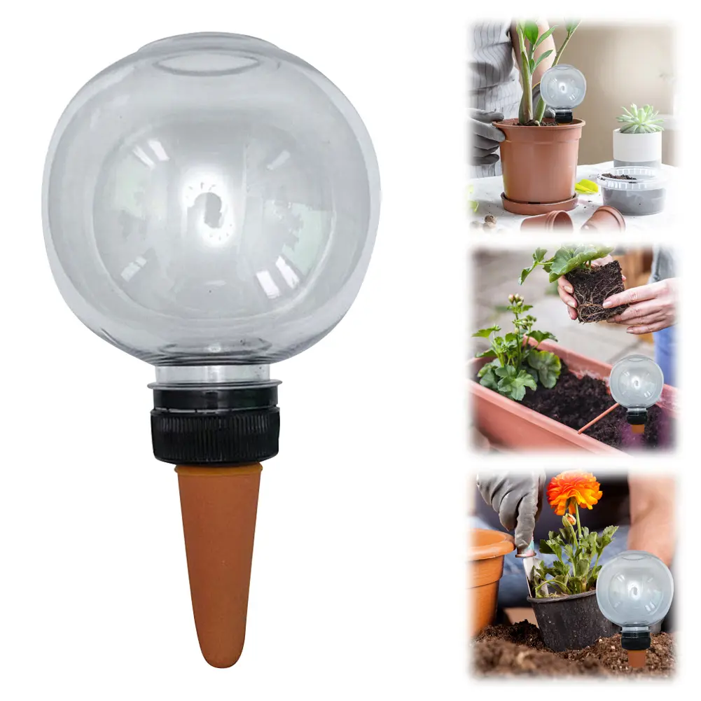 2/4Pcs Automatic Watering Globes 500ML Transparent Plant Self Watering Bulbs Drip Irrigation System Plastic Water Seepage Device