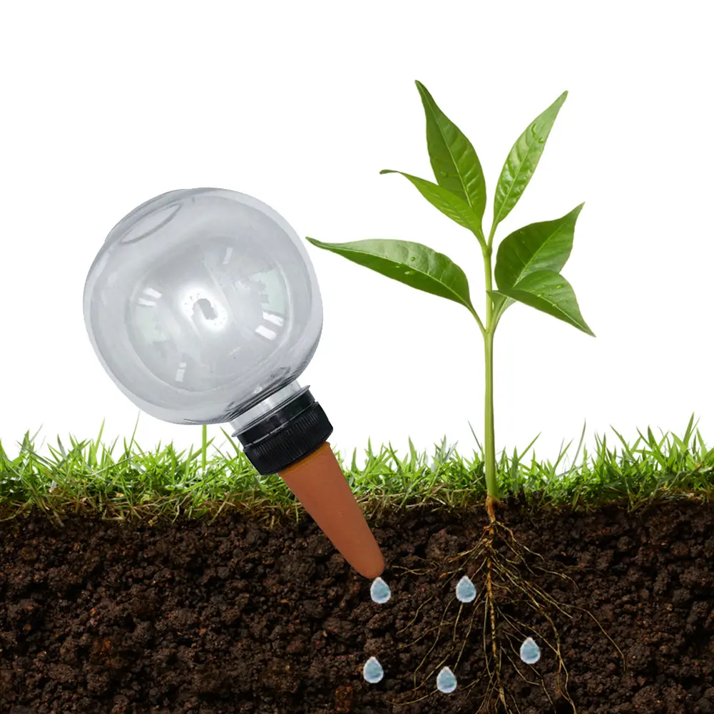 2/4Pcs Automatic Watering Globes 500ML Transparent Plant Self Watering Bulbs Drip Irrigation System Plastic Water Seepage Device