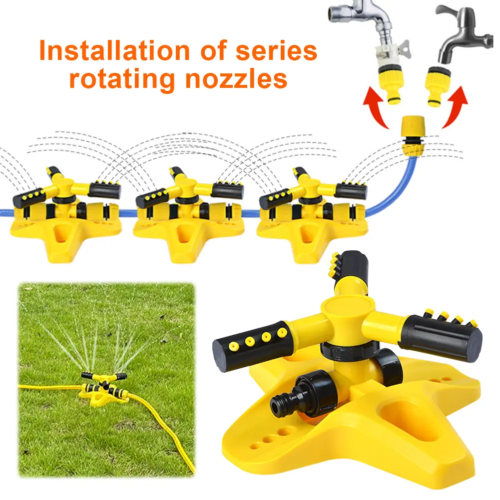 Auto Garden Sprinklers 360 Degree Rotating Water Sprinkler Irrigation System Agriculture Water Sprayer for Lawns Farms Watering