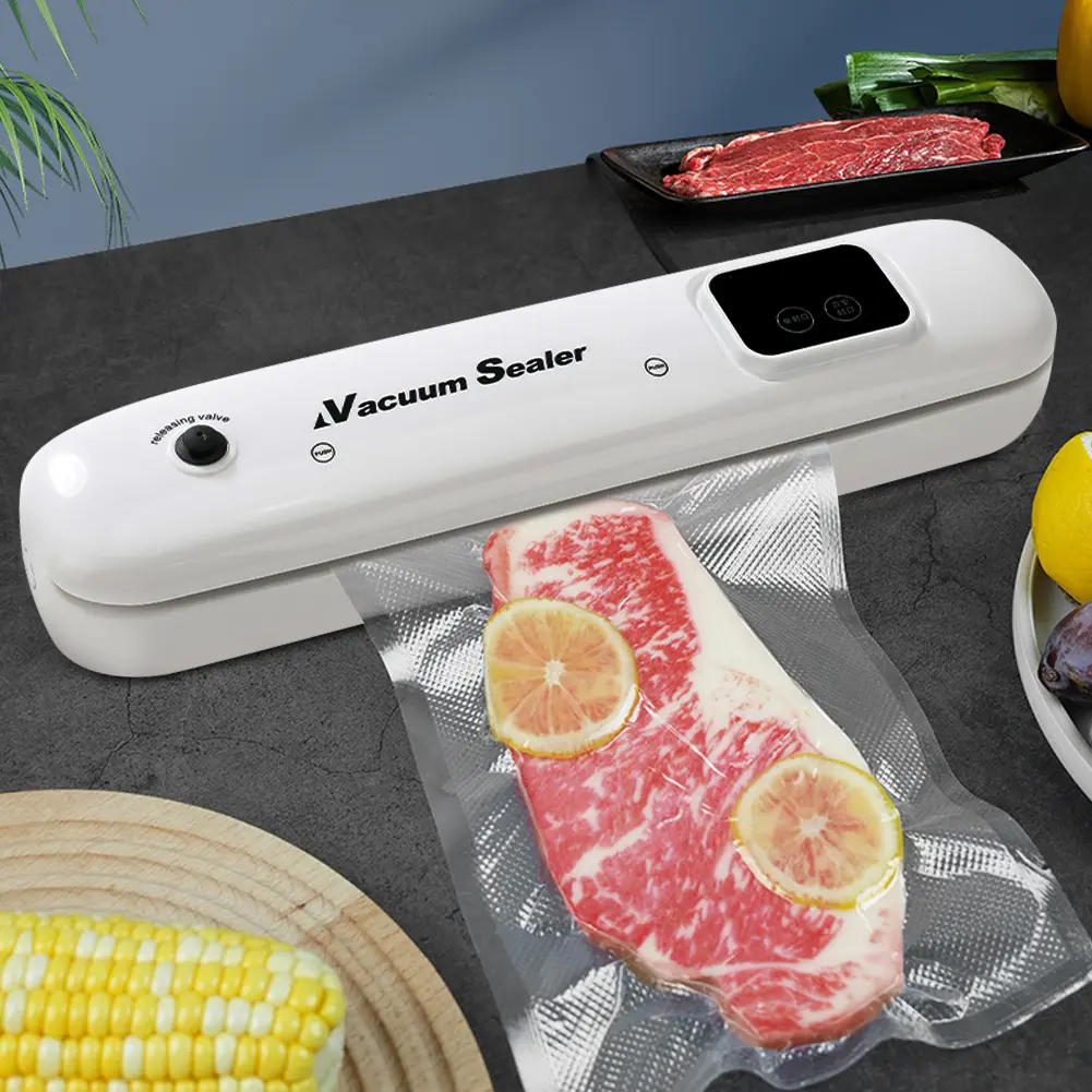 62kPa Vacuum Sealer Machine With Bag Cutter Vacuum Sealer with 10Pcs Seal Bags Food Vacuum Saver
