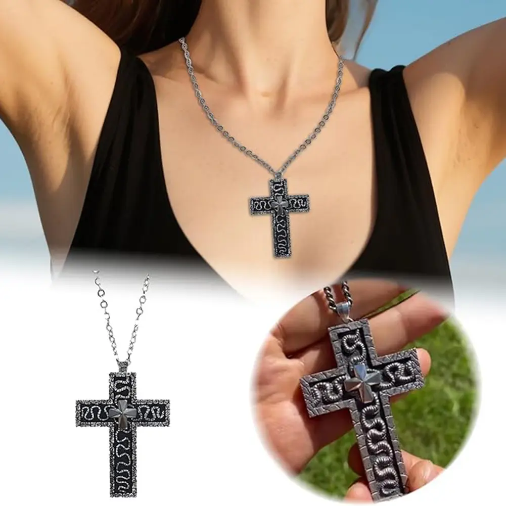 3D Metal Thanos Inspired Gothic Pendant Necklace – Hidden Compartment Cross, Octopus Tentacle Design, Vintage Steampunk Jewelry