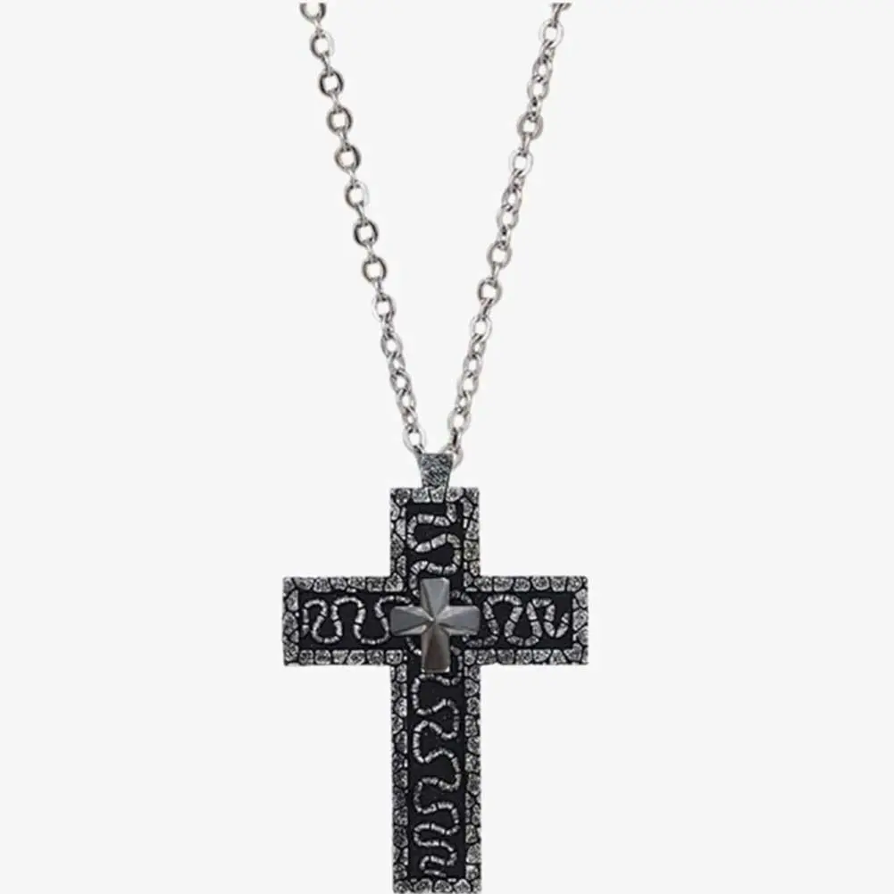 3D Metal Thanos Inspired Gothic Pendant Necklace – Hidden Compartment Cross, Octopus Tentacle Design, Vintage Steampunk Jewelry