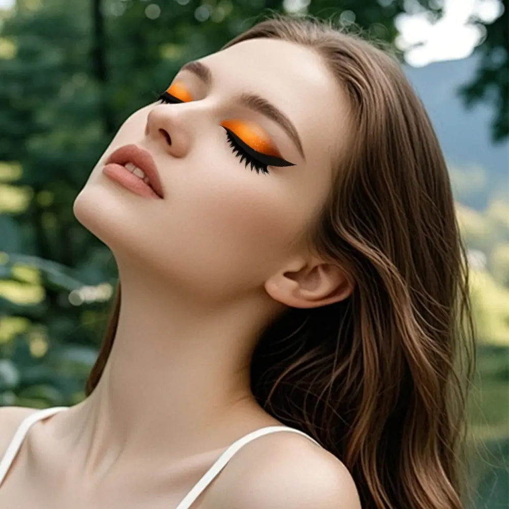 Lazy Eye Shadow Eyelash Patches Self-adhesive Eyeliner Eyeshadow Stickers Reusable Instant Eyeshadow Stickers for All Eye Shapes