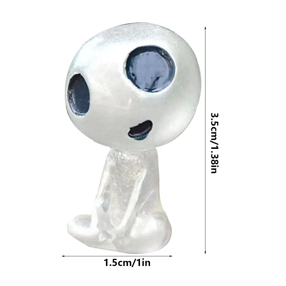 20Pcs Luminous Elves Mini Figurines Fish Tank Decor Kodama Glow in The Dark Figures Garden Micro Flower Potted Landscape Ornamen