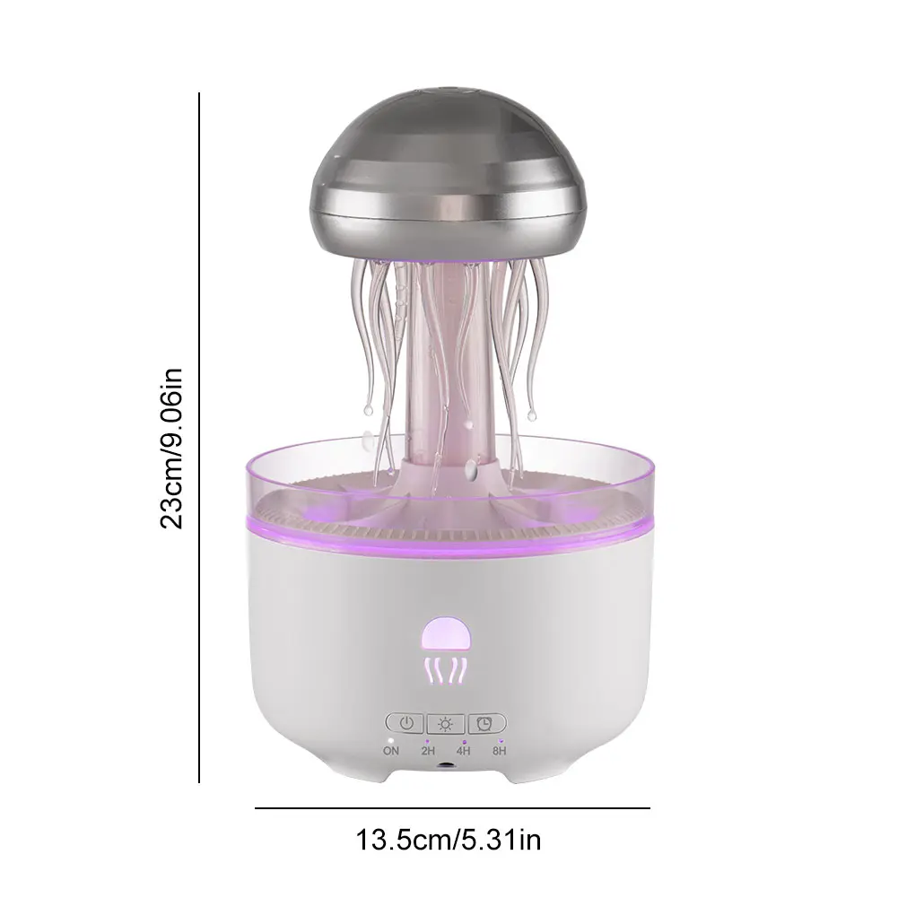 Raindrop Air Diffuser Humidifier Jellyfish Humidifier EU/AU/US/UK Plug 7Colorful Lamp Aroma Diffuser Home Essential Oil Diffuser