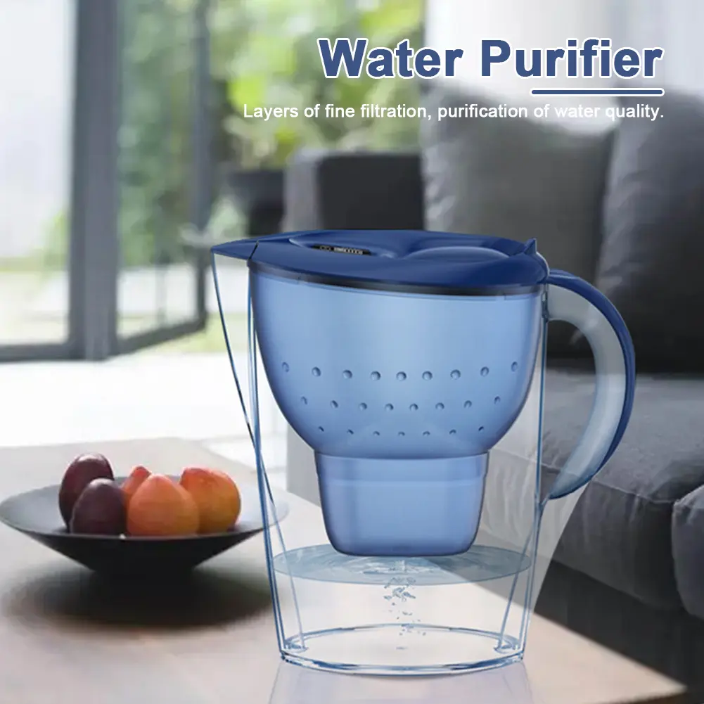 3.5L Household Filter Kettle with 3 Filter Device Alkaline Activated Carbon Water Purifier and Timer Clean Non-toxic Filter Wate