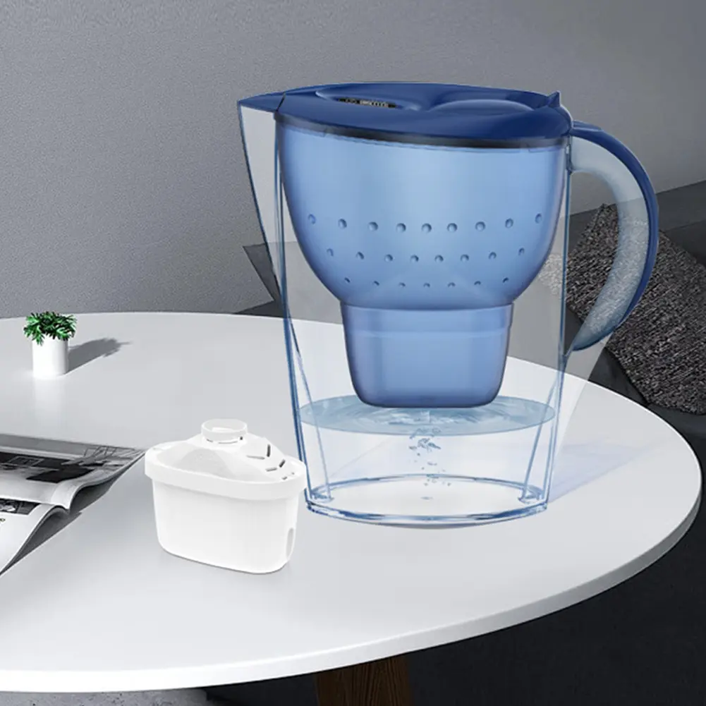3.5L Household Filter Kettle with 3 Filter Device Alkaline Activated Carbon Water Purifier and Timer Clean Non-toxic Filter Wate