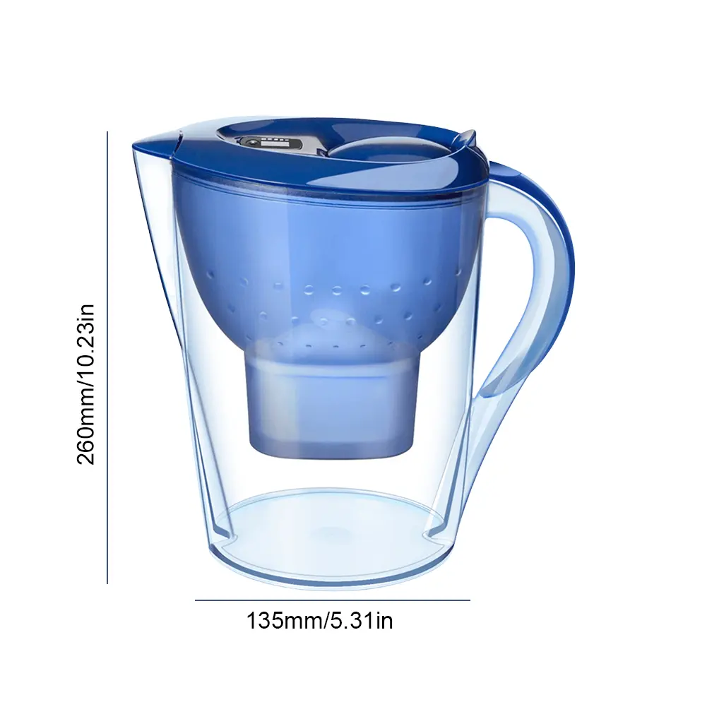 3.5L Household Filter Kettle with 3 Filter Device Alkaline Activated Carbon Water Purifier and Timer Clean Non-toxic Filter Wate