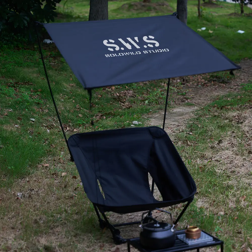 Lounge Chair Sunshade UV Protection Outdoor Moon Chair Awning Adjustable Camping Folding Canopy for Helinox Moon Chair