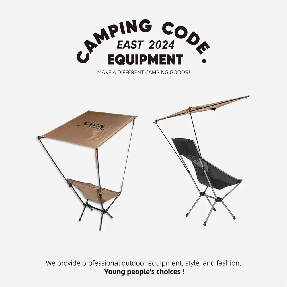 Lounge Chair Sunshade UV Protection Outdoor Moon Chair Awning Adjustable Camping Folding Canopy for Helinox Moon Chair