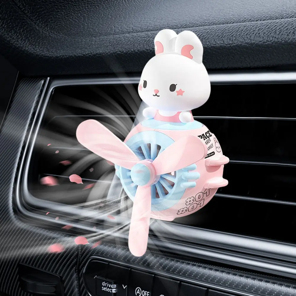 Cool Bear Pilot Car Air Freshener Accessories Decoration Rotating Propeller Air Outlet Perfume Fragrance Aroma diffuser Car Deco