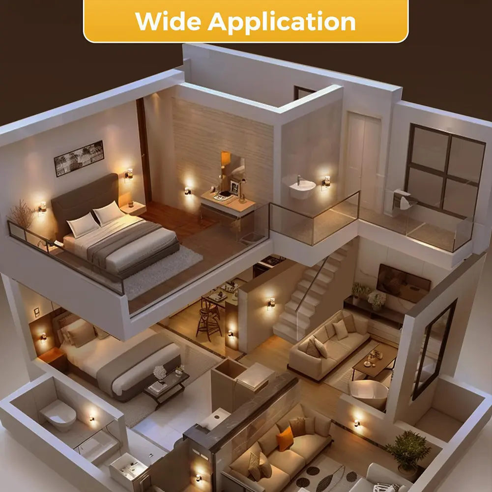 2Pcs LED Plug Into Wall Night Light with Auto Light Sensor Stair Night Light Atmosphere Wall Light for Bathroom Hallway Decor