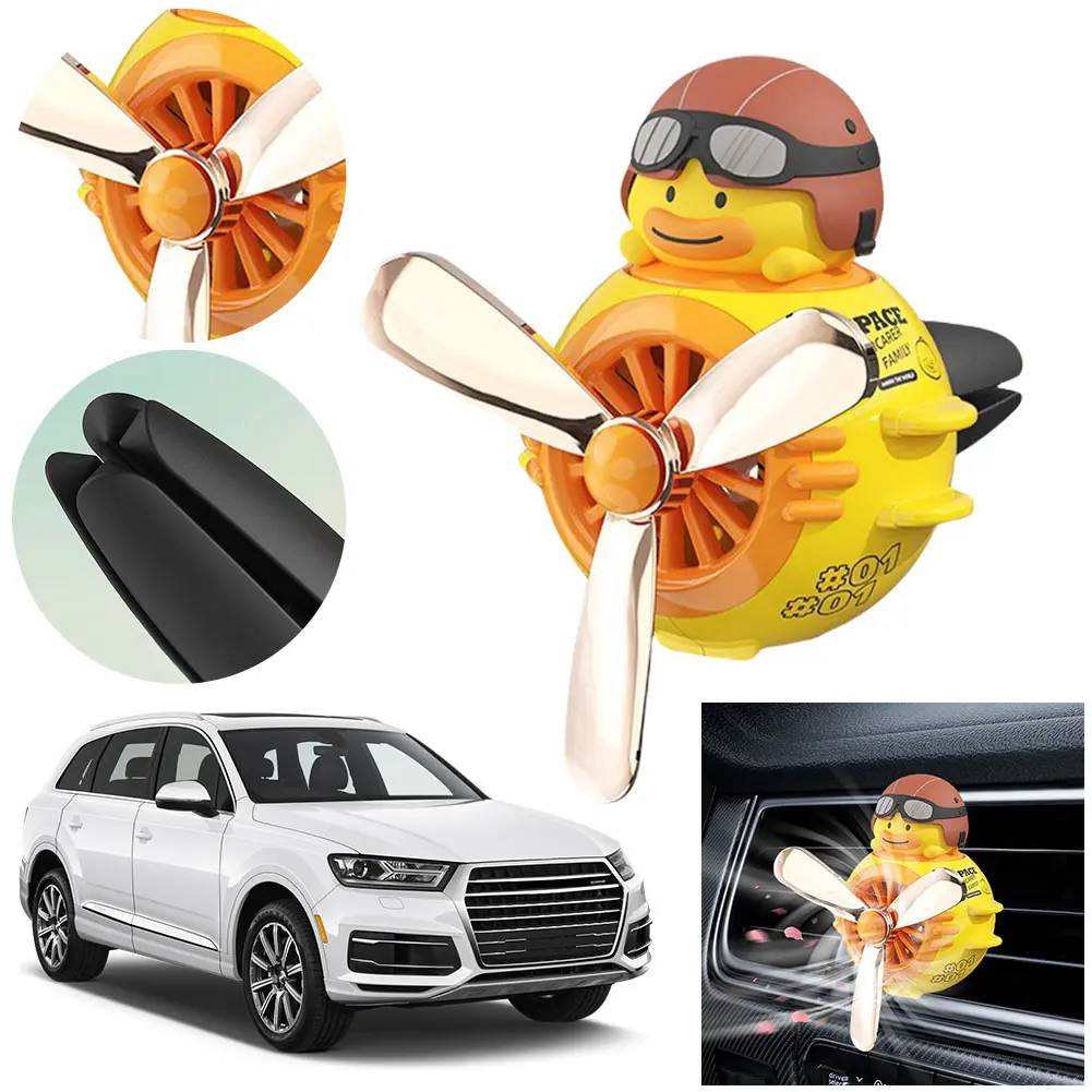 Cool Bear Pilot Car Air Freshener Accessories Decoration Rotating Propeller Air Outlet Perfume Fragrance Aroma diffuser Car Deco
