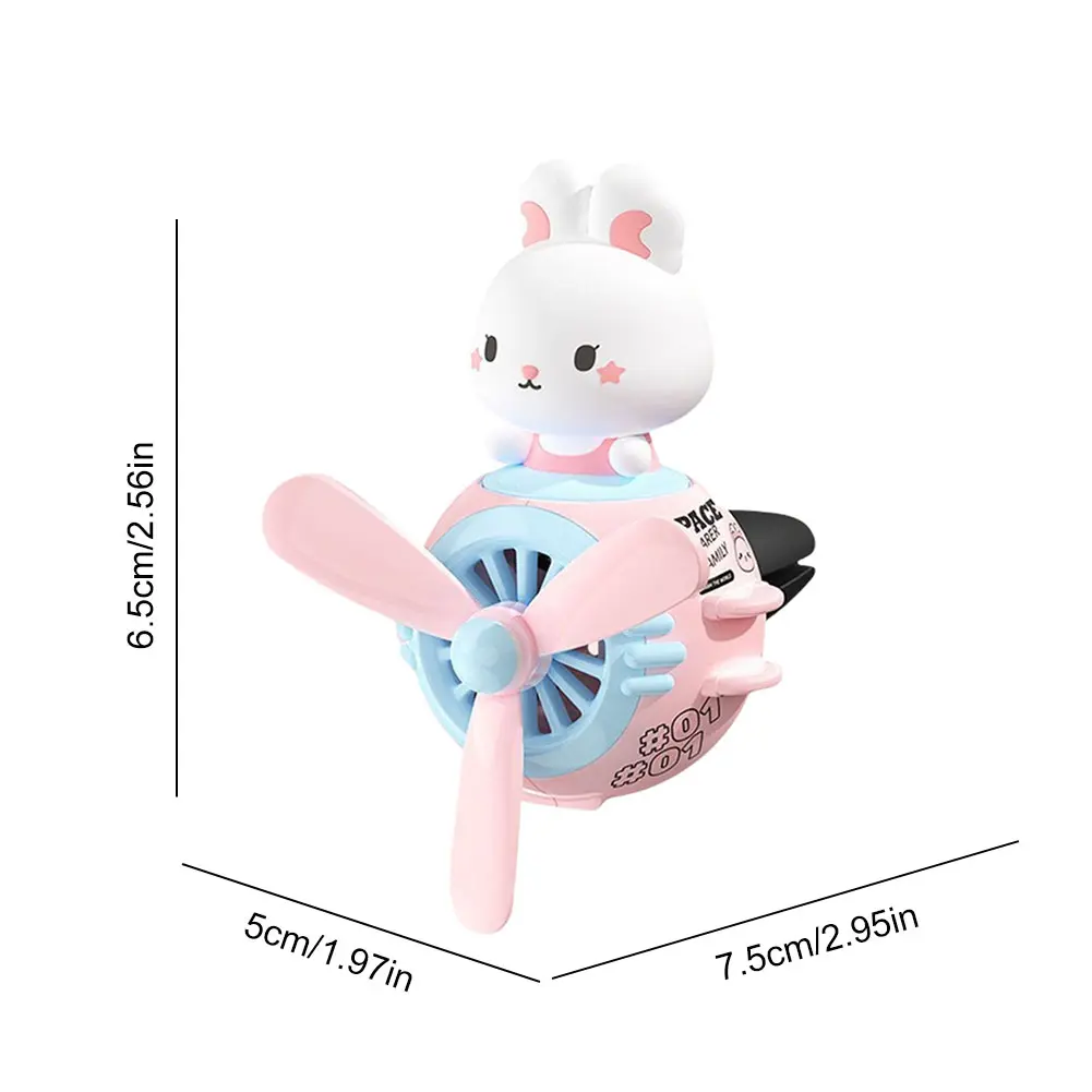 Cool Bear Pilot Car Air Freshener Accessories Decoration Rotating Propeller Air Outlet Perfume Fragrance Aroma diffuser Car Deco