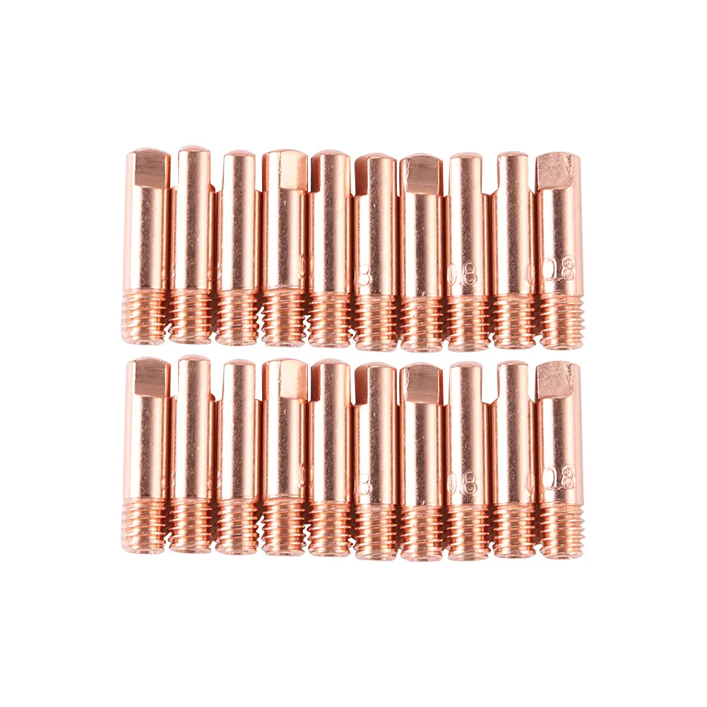 20pcs MIG/MAG Welding Nozzle Contact Tips Gas Diffuser Gas Connector Holder Set Welder Soldering Supplies Accessory