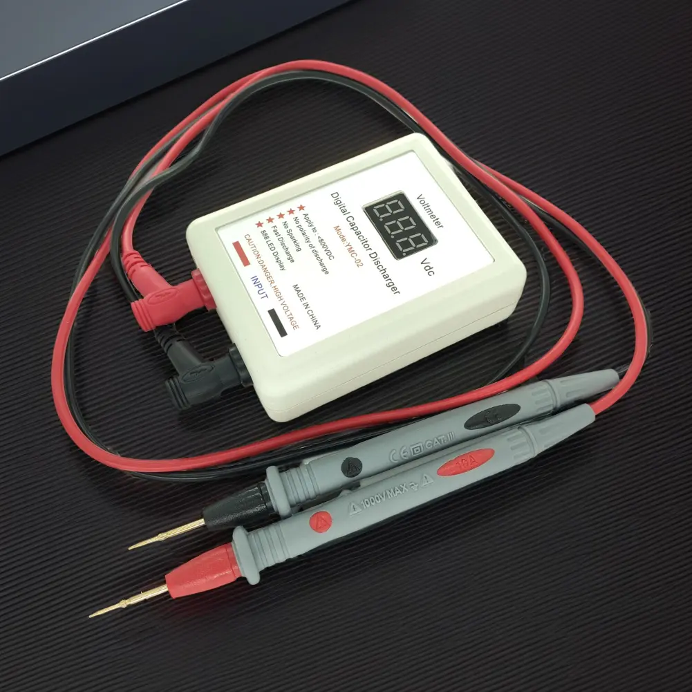 800V Digital Capacitor Fast Discharger Electrician Voltage Discharging Tool Quick Discharge Voltage Tester Electronic Repair